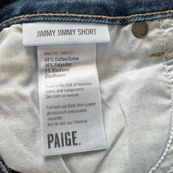 PAIGE jimmy jimmy short jean shorts. Size 29 - Picture 6 of 6